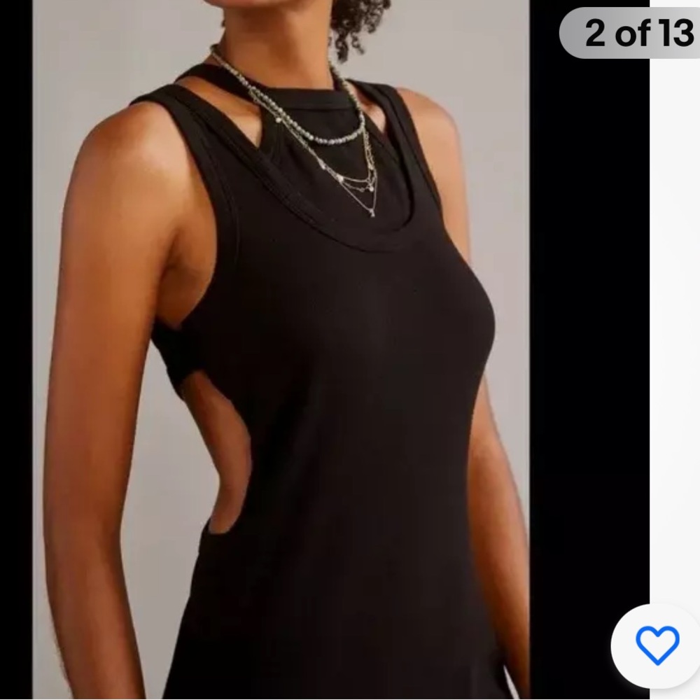 Anthropologie t.la Black Bodycon Cut Out Midi. Size L - Picture 3 of 11